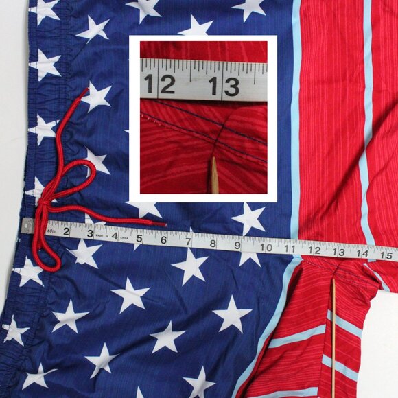 Men's Way To Celebrate XL 40-42 Above The Knee Graphic Patriotic Swim Shorts - Picture 12 of 12